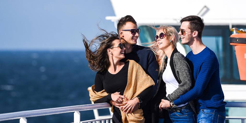 Group of friends on DFDS ferry