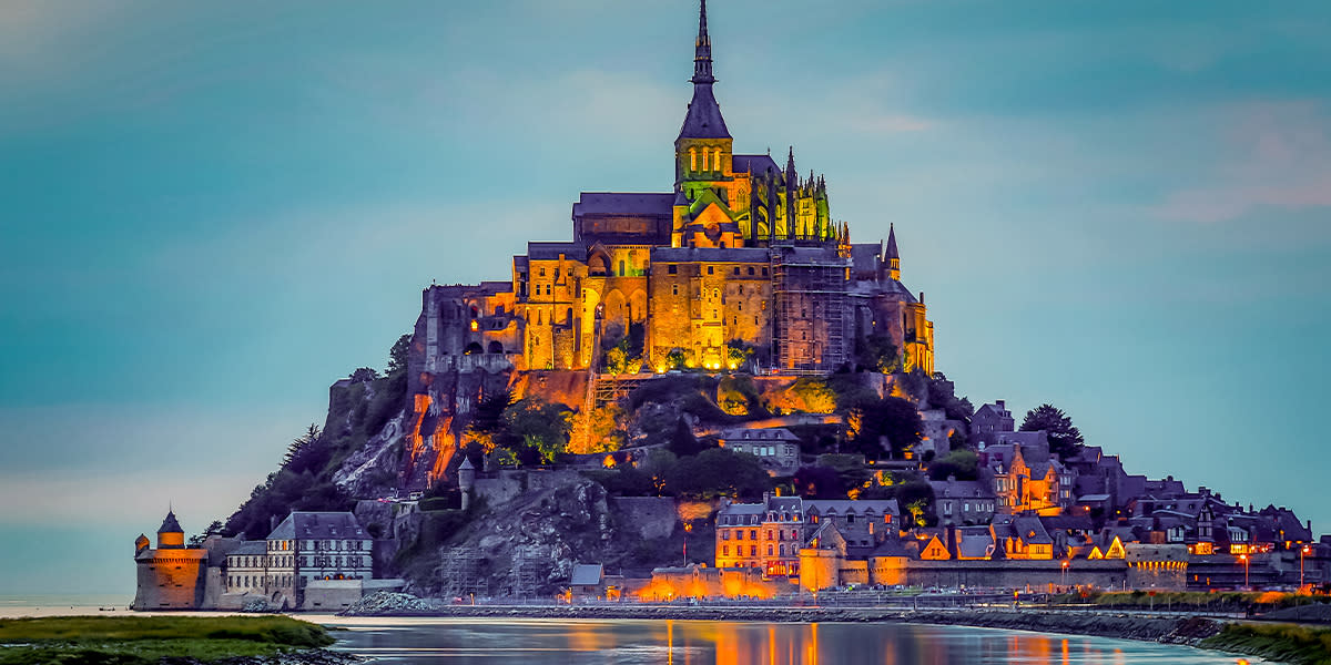 Mont Saint-Michel at dusk