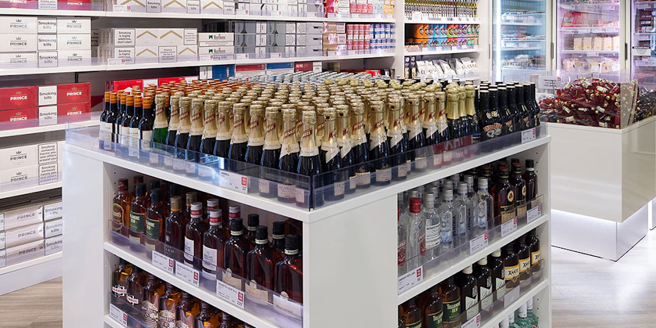 Liquor and Tobacco in the tax free store on the ferry 