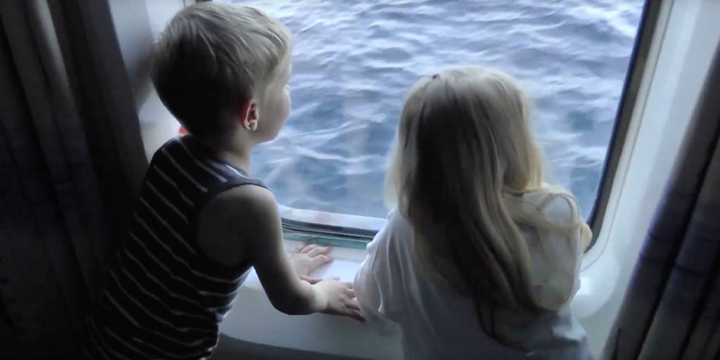 Children onboard Copenhagen Oslo