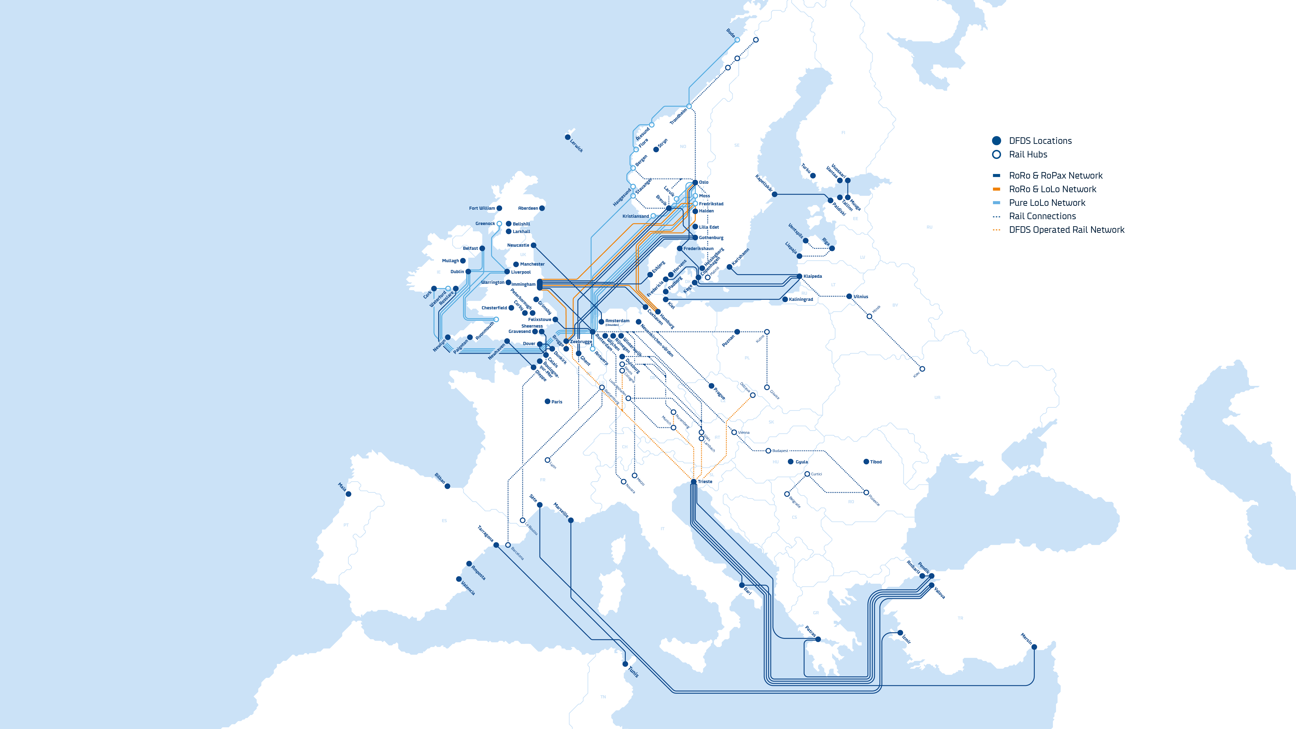 Shipping Routes & Schedules | Freight Shipping Services - DFDS | DFDS (INT)