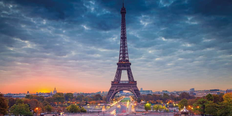 The Eiffel Tower in Paris, France 