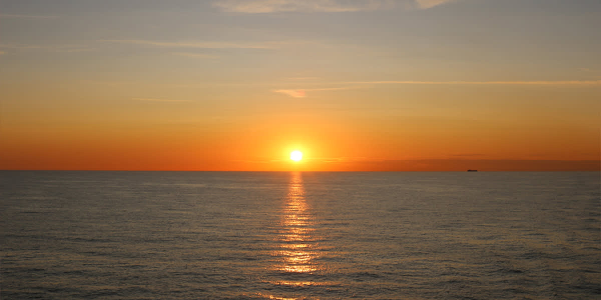 Sunset onboard Newhaven-Dieppe ferry