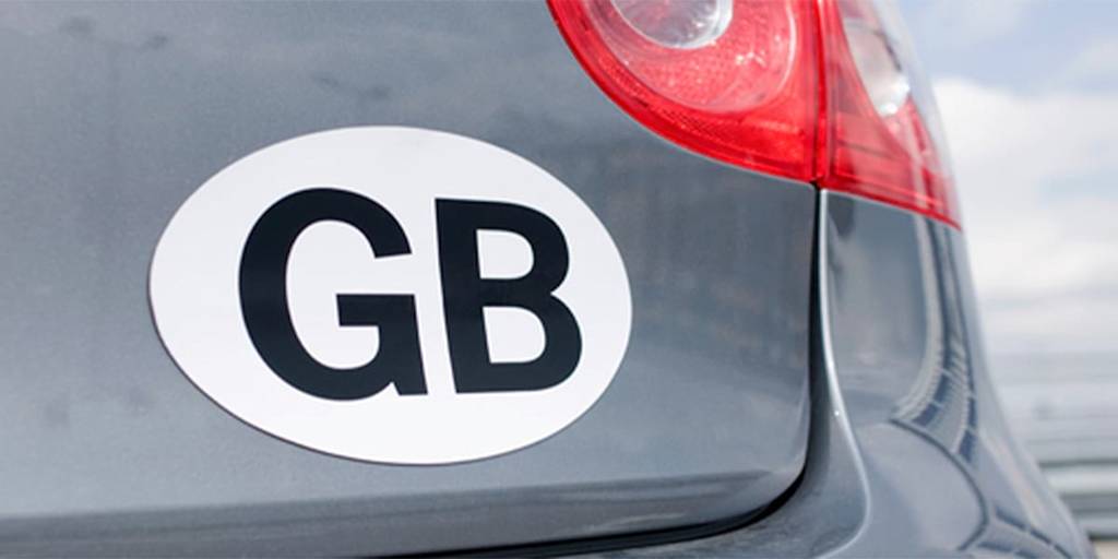 GB sticker Driving in Belgium - GB sticker