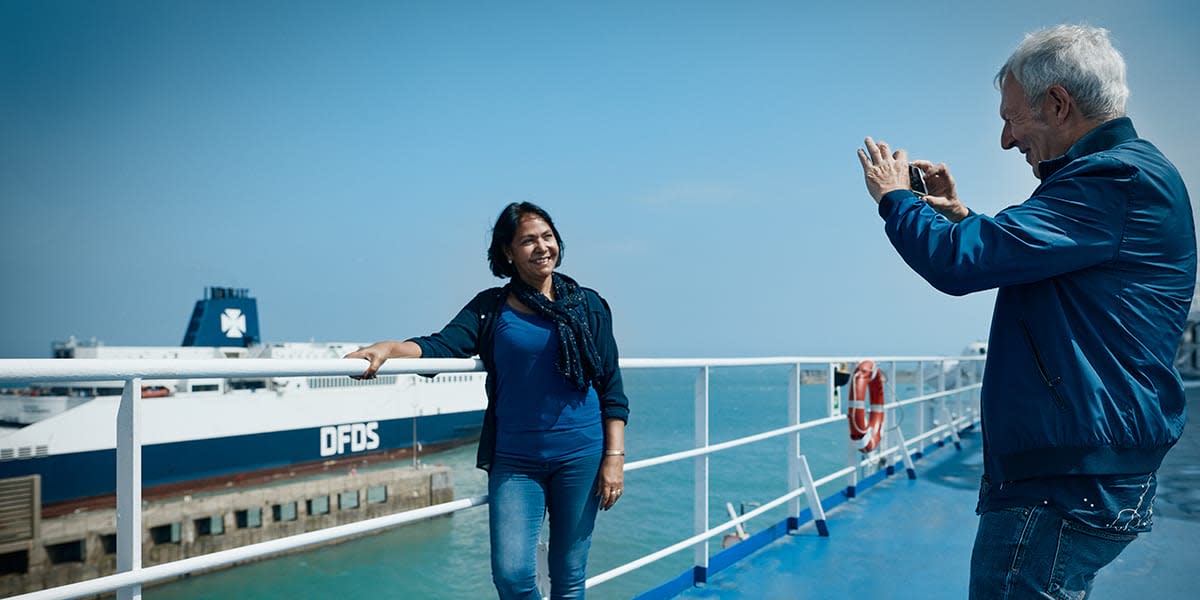 Couple onboard Eastern Channel Ferry