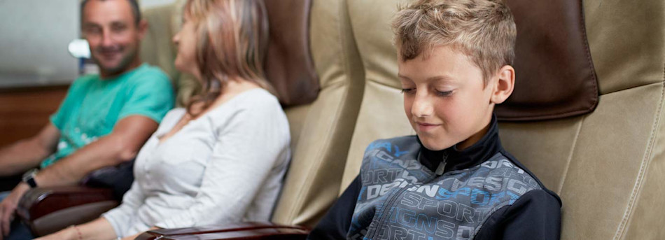 family on reclining seats dieppe-newhaven