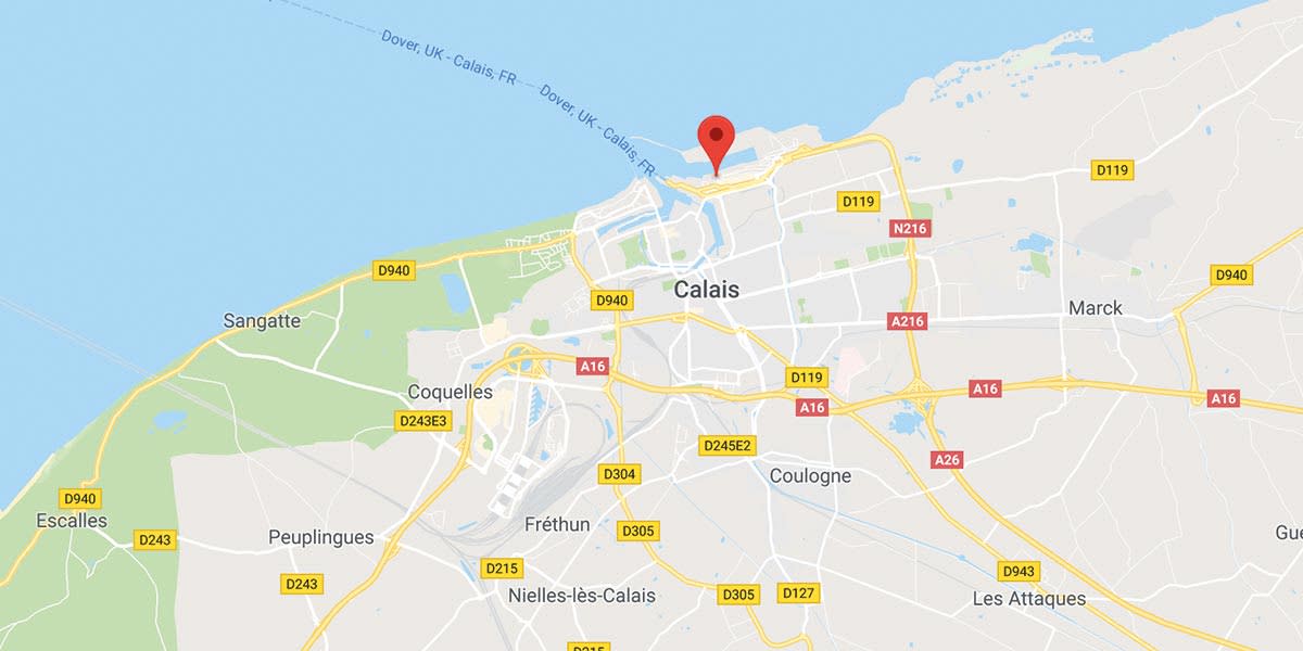 Map of Calais Terminal, France Calais Terminal