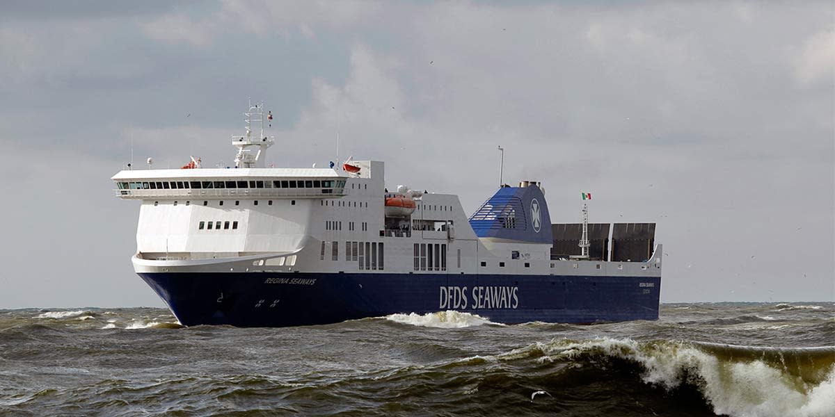 DFDS Regina ferry at sea 