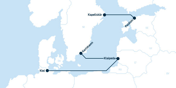 Baltic route map