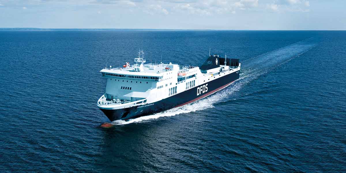 DFDS Regina ship at sea 