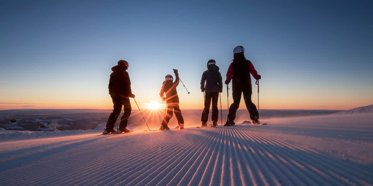 Solnedgang over Trysil Credit Skistar