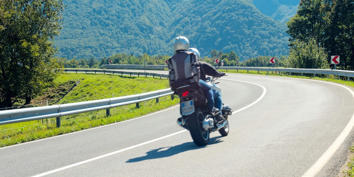 motorcycle on Belgian road
