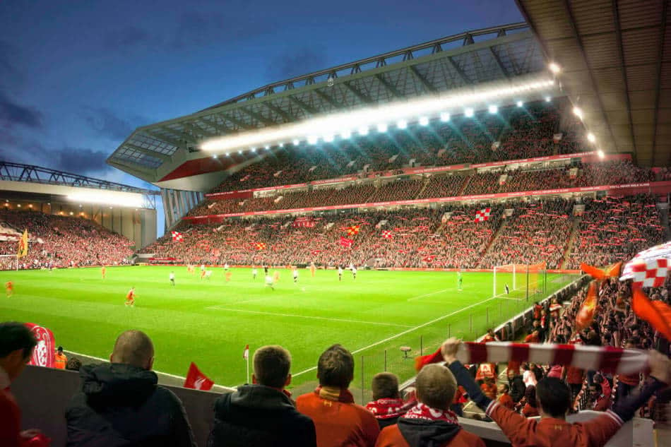 Liverpool Anfield Stadium during match