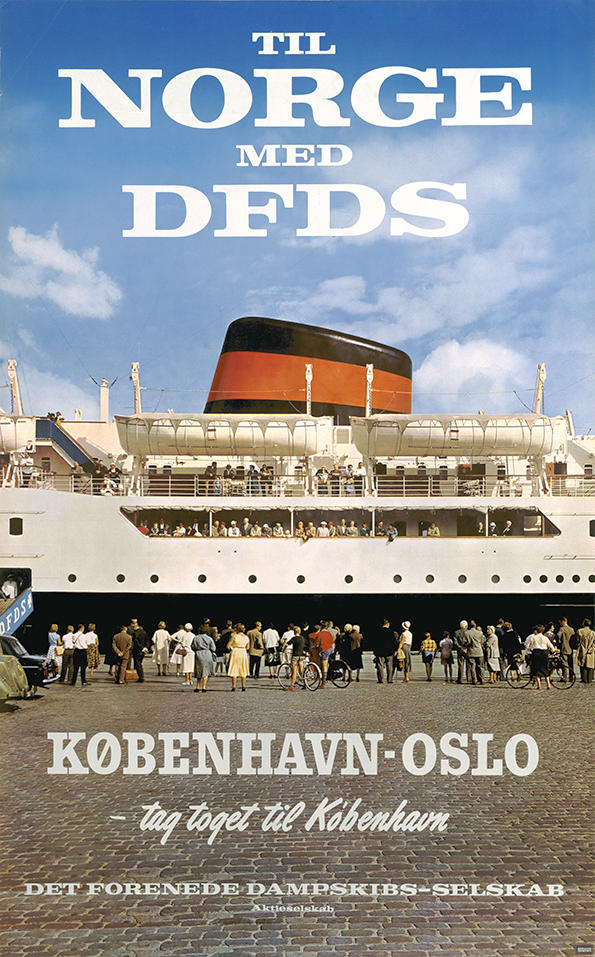 car-020 Poster tradition, Til Norge med DFDS