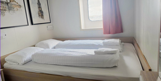 Sea view double bed cabin Amsterdam-Newcastle AN