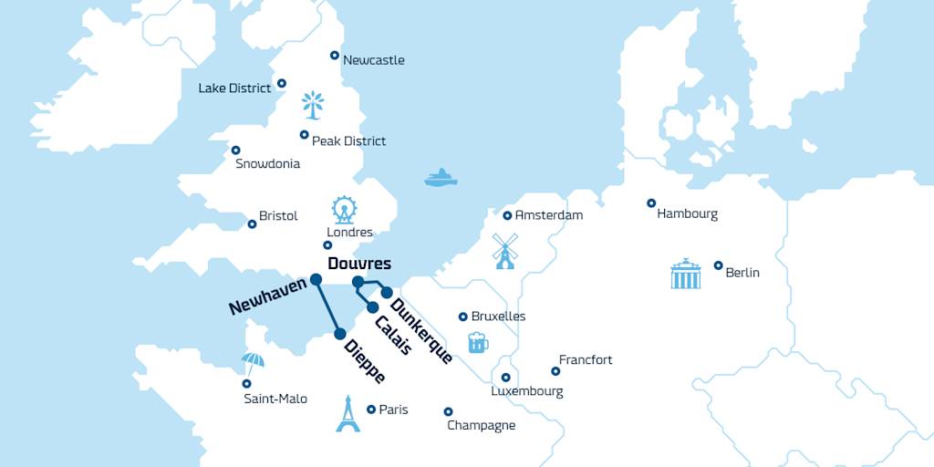 French map for UK routes French map for UK routes