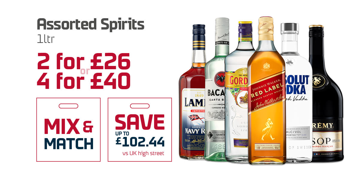 Dover - France Duty Free - Assorted Spirits - SEPT 25 