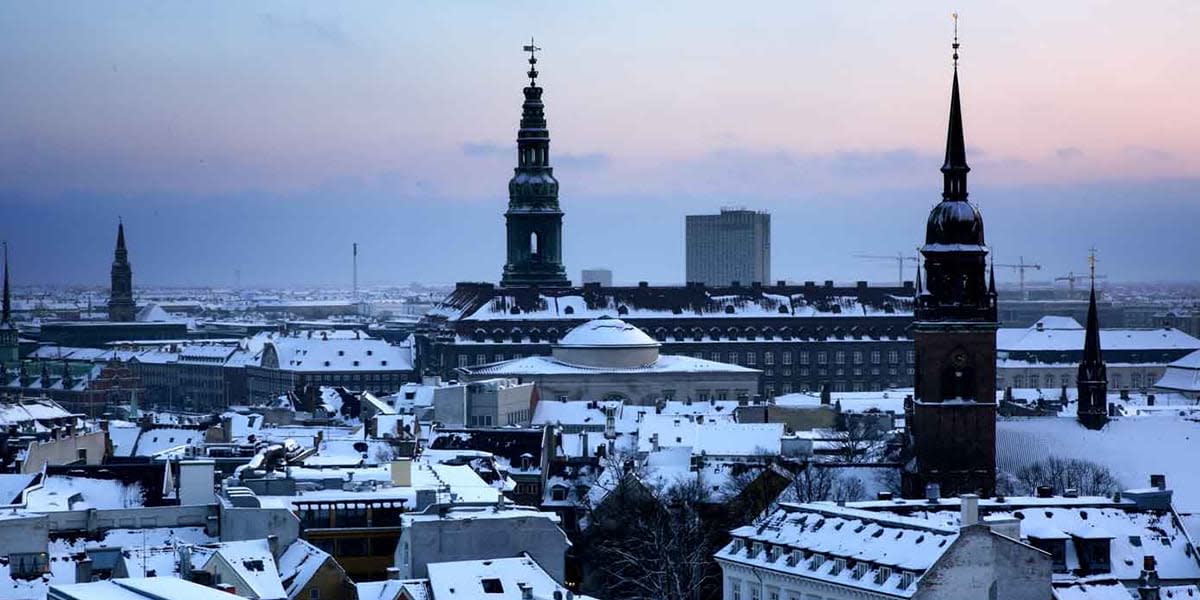 winter skyline in Copenhagen