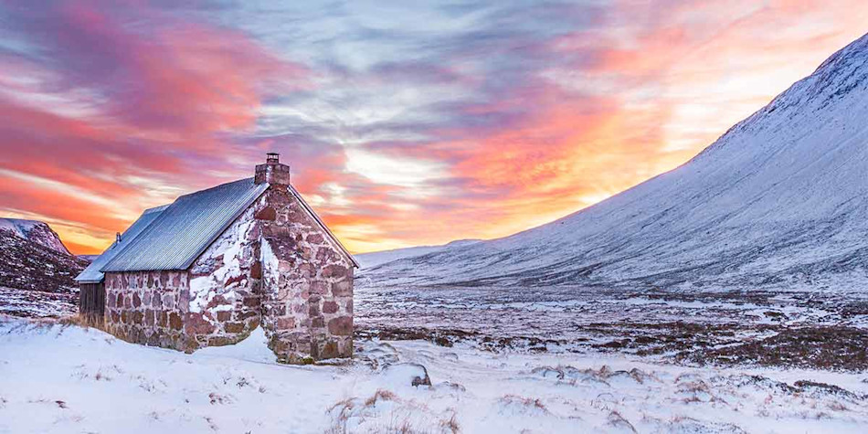 Stunning view of Scotland at sunset 