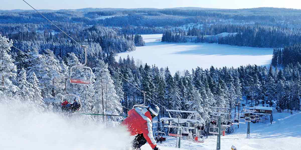 Ski slope in Sweden