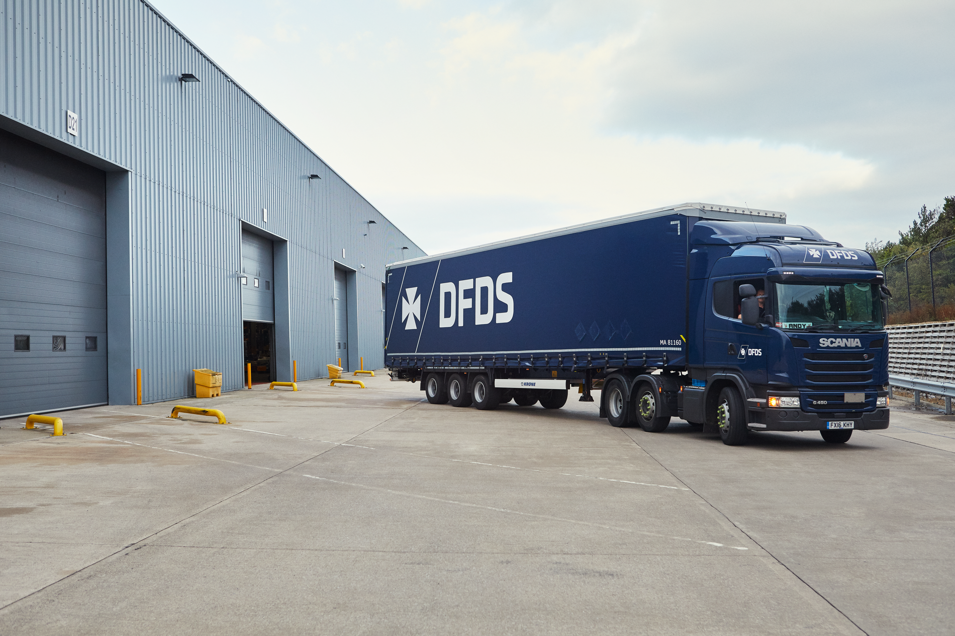 DFDS Equipment - A DFDS dark-blue truck