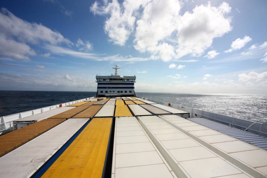 DFDS Containers - Containers on a DFDS vessel