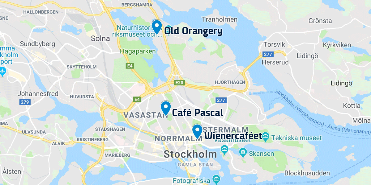 Swedish fika - Stockholm map