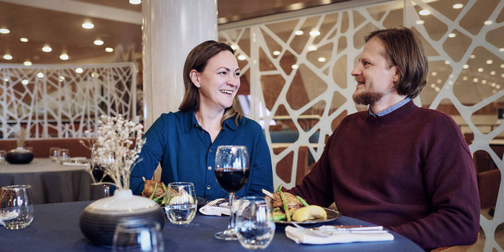 Couple in Mare Balticum restaurant