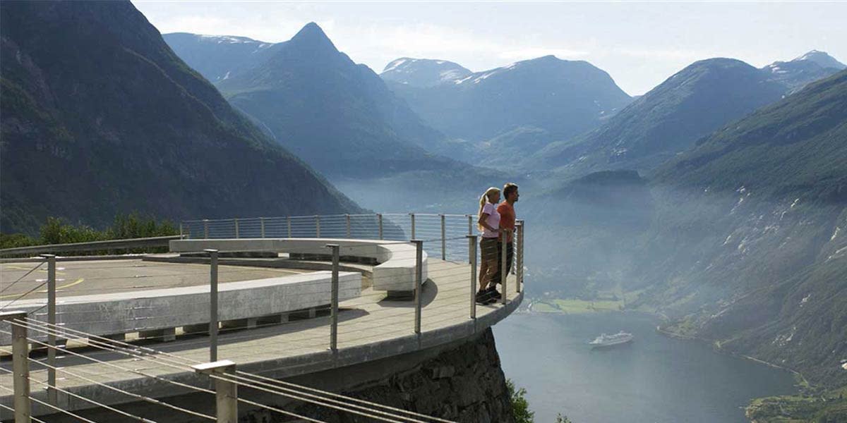 Couple at Norway Mountains Hero
