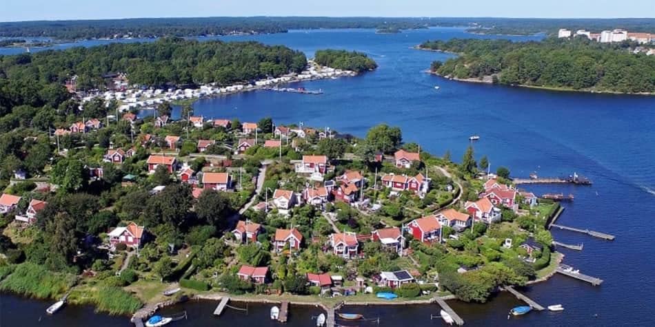 Widok na archipelag na południu Szwecji