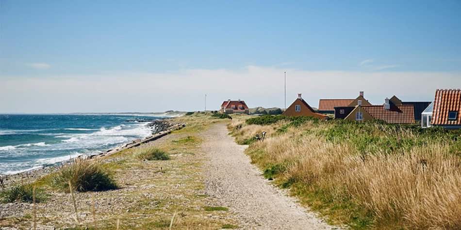 Häuser an der Küste von Skagen 