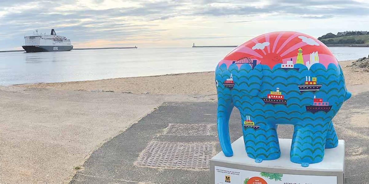 Elmer elephant in North Shields Elmer