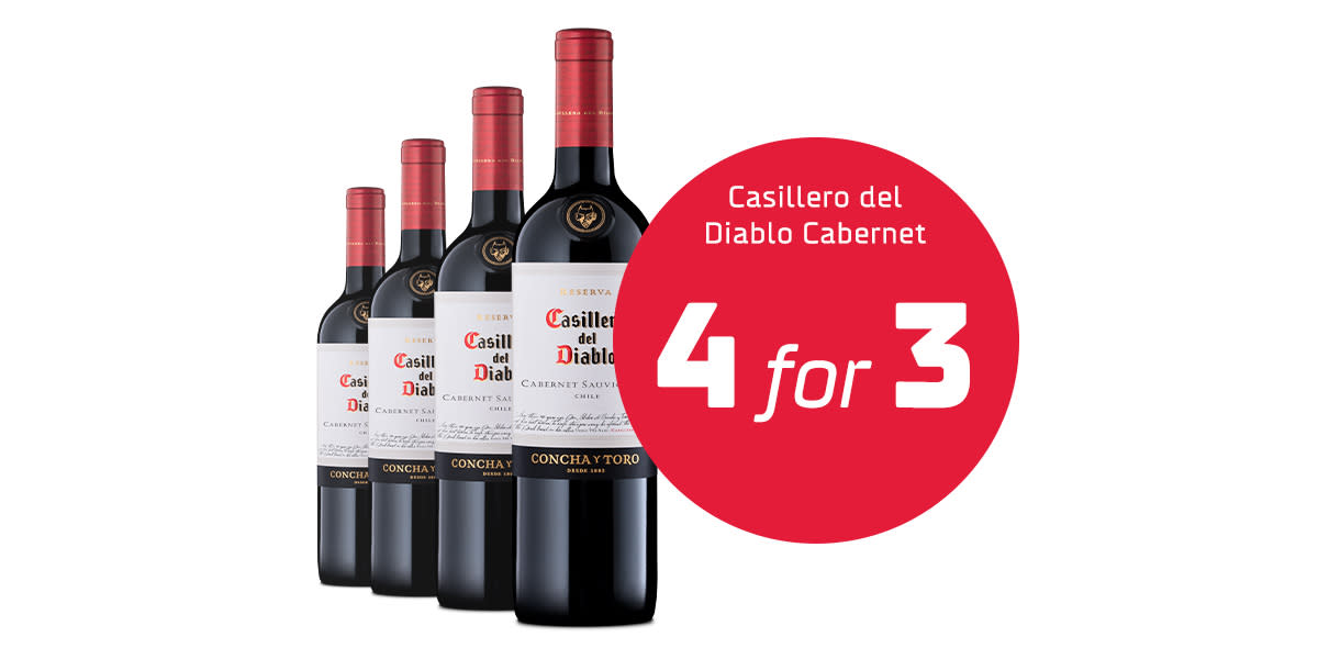 4 for 3 Casillero del Diablo Cabernet