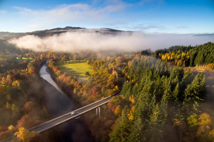 Scottish Highlands Pitlochry river Garry 