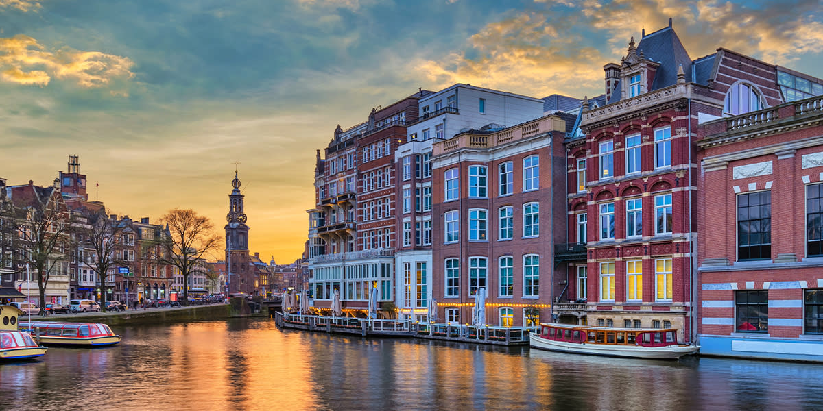 Amsterdam at sunset