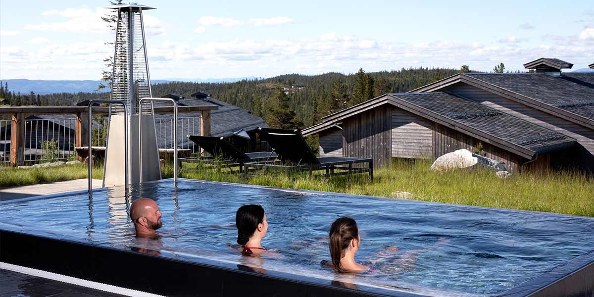 Der Außenpool des Hotels – Norefjell Ski & Spa