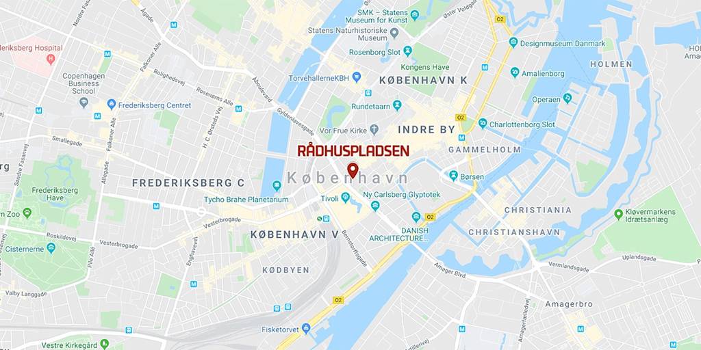 Kart - Rådhuspladsen - København Kart - Rådhuspladsen - København