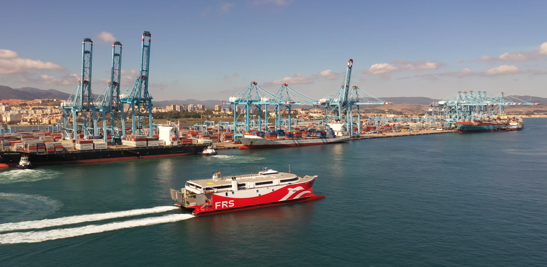 FRS båt ved havnen i Algeciras 