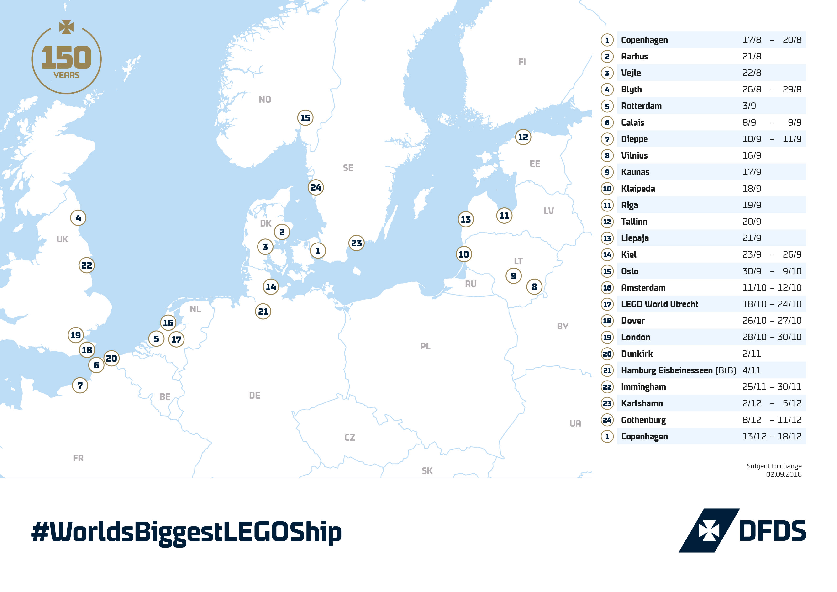 Routemap LegoShip 09 2016