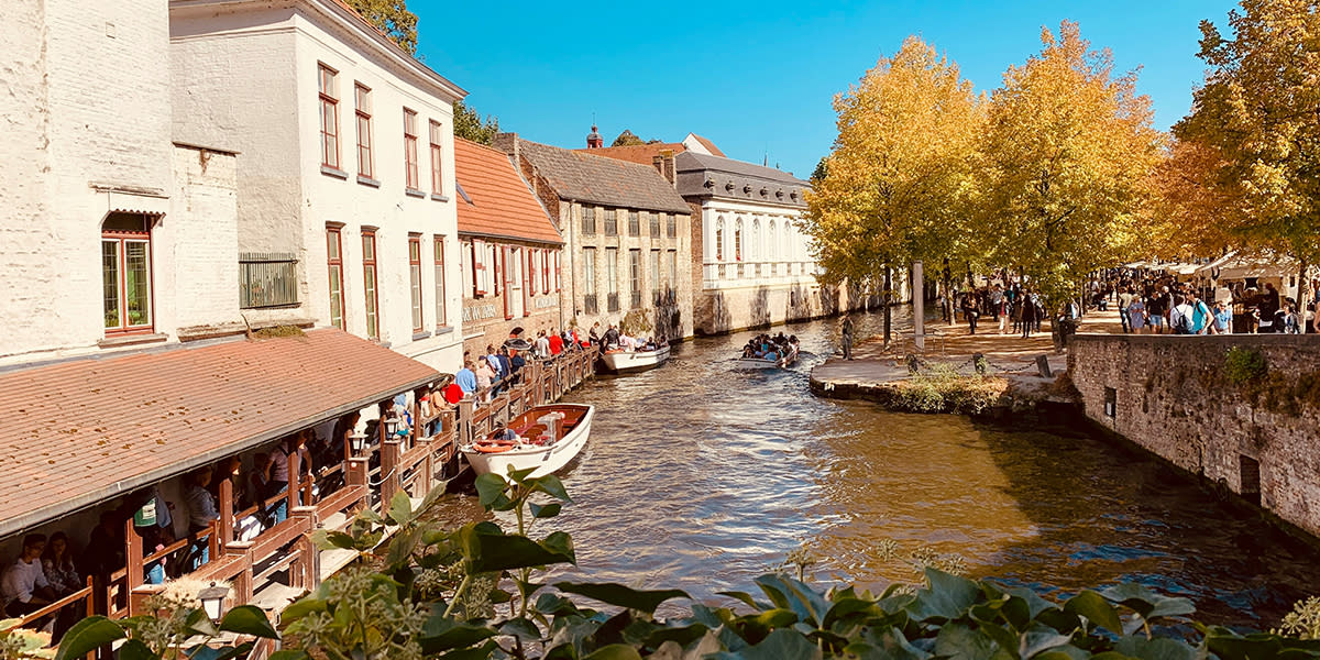 Bruges canal in spring