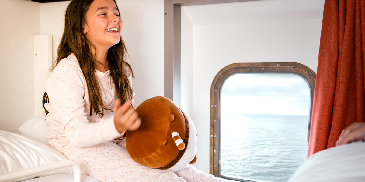 Onboard DFDS ferry girl is playing