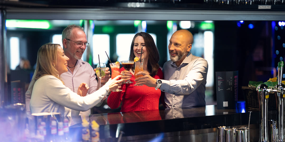 Enjoy a cocktail onboard Newcastle-Amsterdam Bar onboard Newcastle-Amsterdam