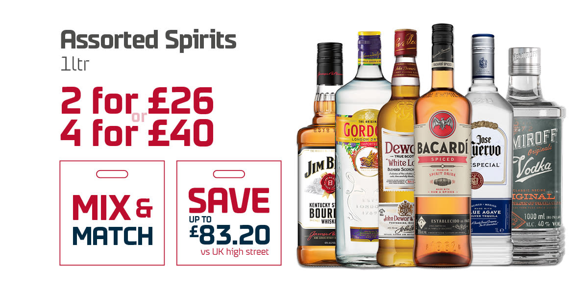 Spirits 2 for 26 Duty Free JAN 26