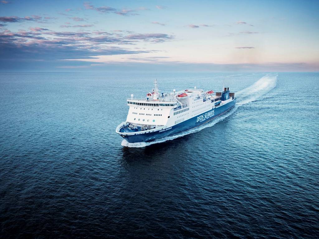 Aerial view of DFDS vessel Sirena Seaways Sirena Seaways