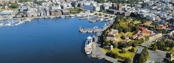 Overview of Oslo habour in Norway
