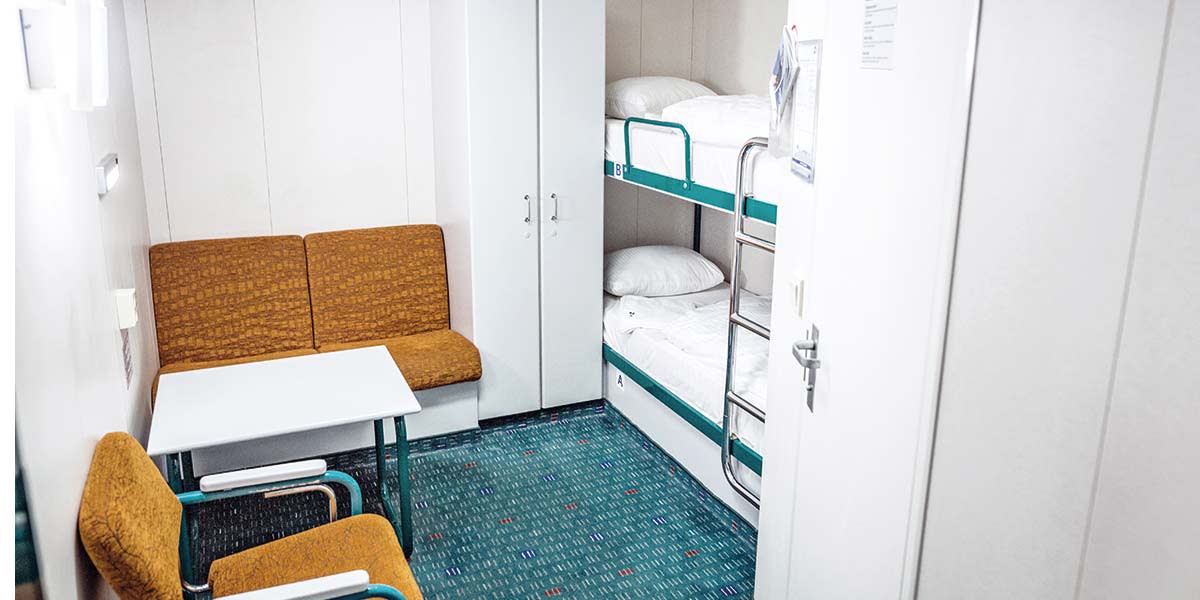 Standard inside cabin onboard Klaipeda-Karlshamn 