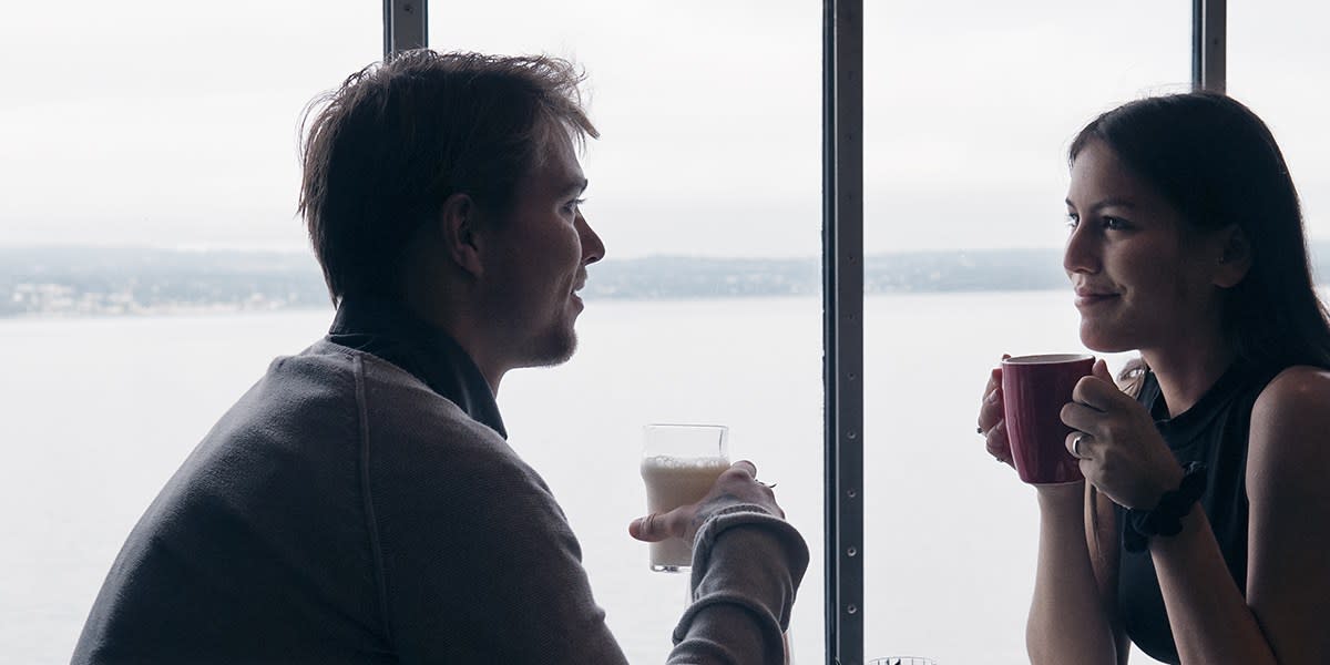 Couple having breakfast