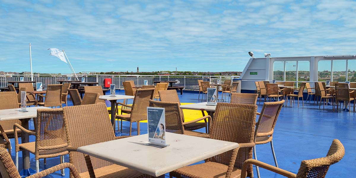 Sky bar deck onboard Newcastle-Amsterdam