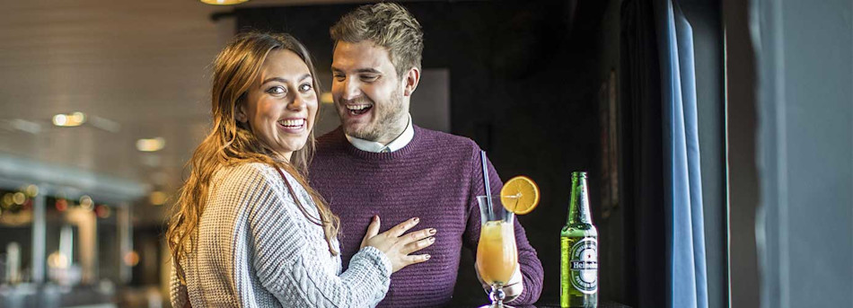 Couple onboard Newcastle to Amsterdam mini cruise