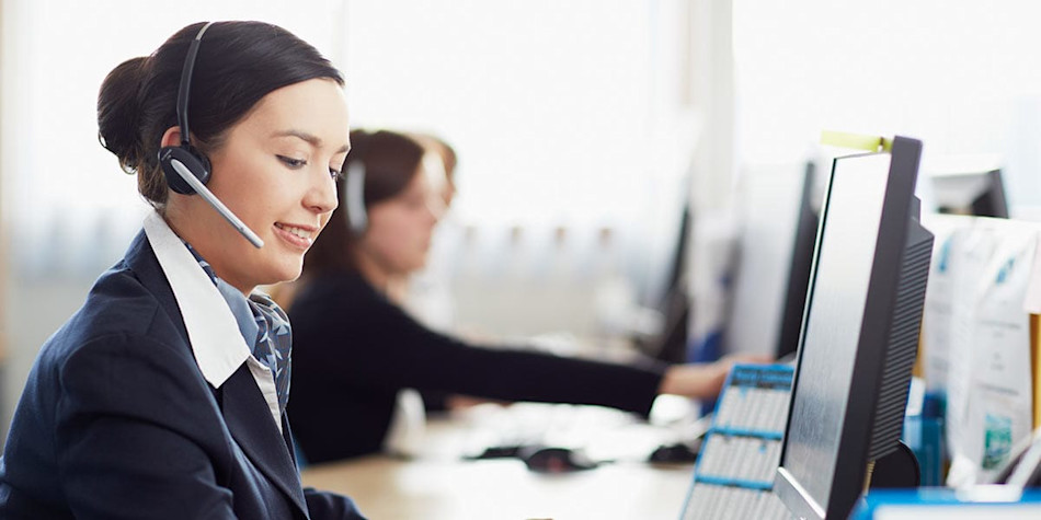 Customer Service staff on the phone